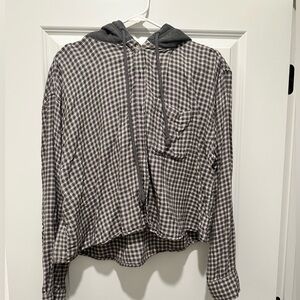 American Eagle Cropped Flannel
